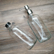 Factory Wholesale Hot Sale High Quality Glass Bottle with Stainless Steel Pump